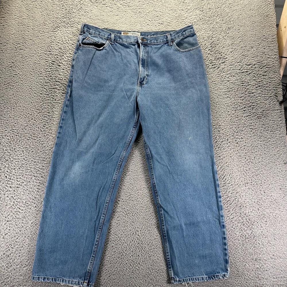 Route 66 Jeans Mens 40x30 Blue Cotton Denim Straight Leg Baggy Workwear Travel